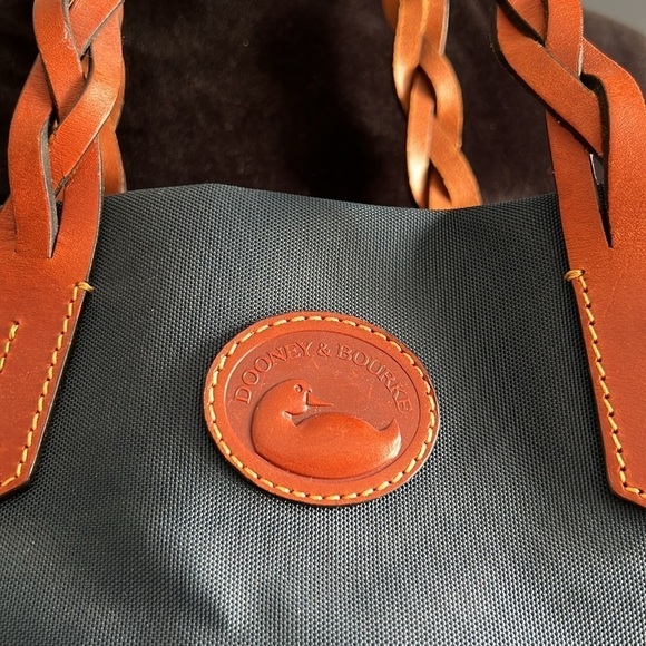 Dooney & Bourke Navy Nylon Shopper Bag Style #: IN437NV Lightweight Tote - Picture 2 of 10